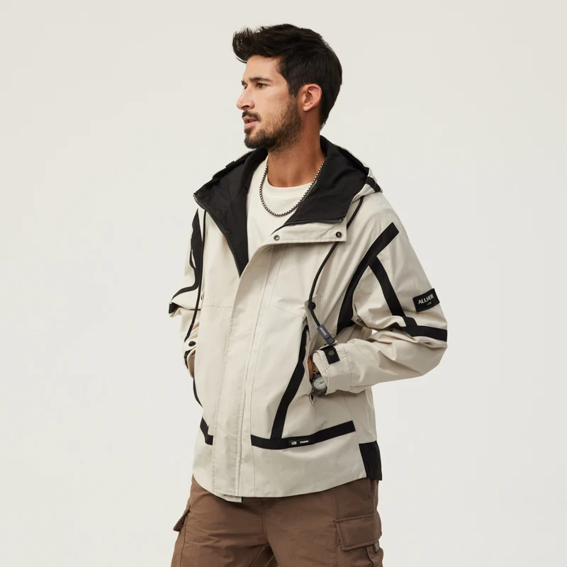 Chaqueta de perforación de gama alta para hombre, ropa suelta de Montañismo al aire libre, Otoño e Invierno