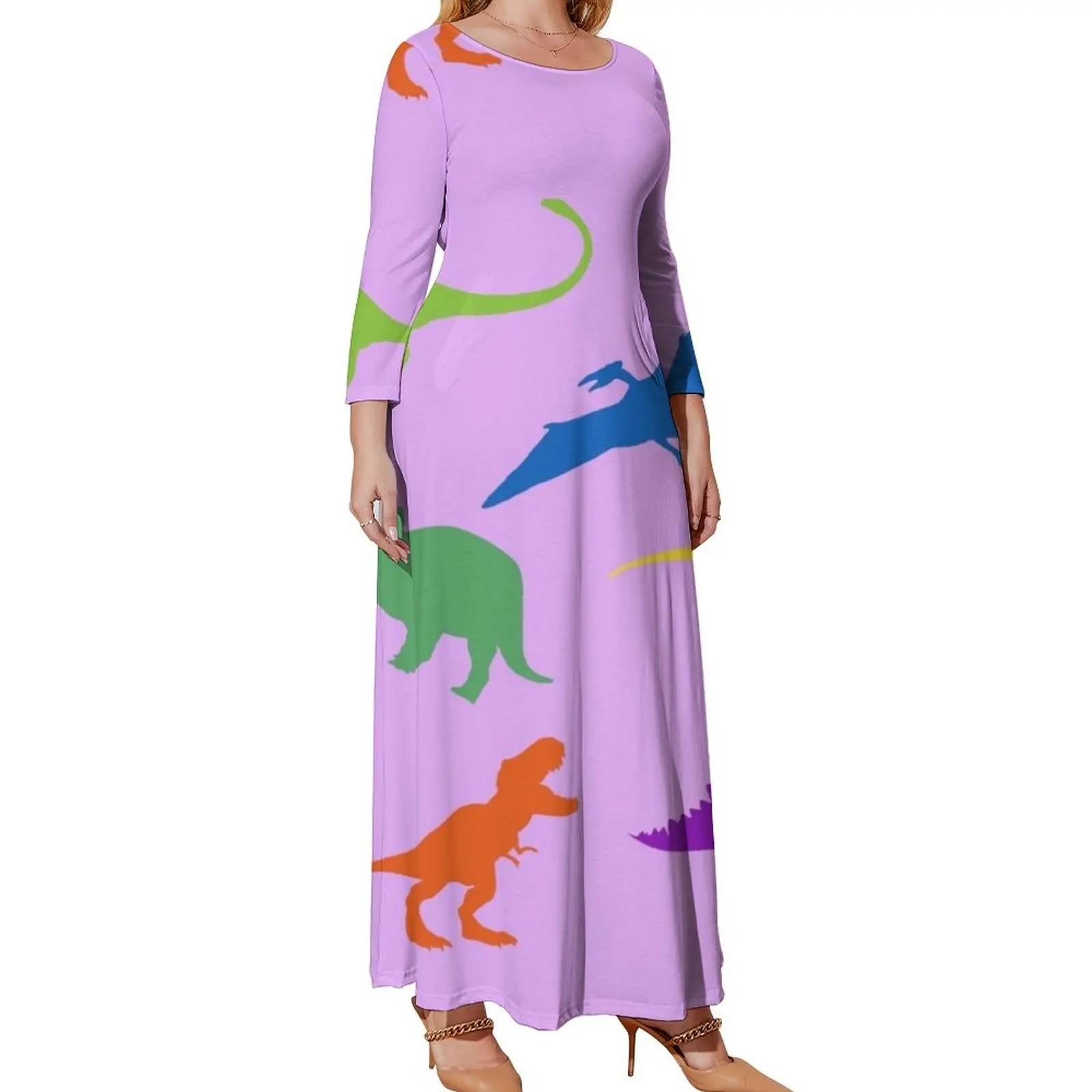 

Ms Frizzle Inspired Dinosaur Dress Long Sleeved Dress Bridesmaid dress woman Clothing Woman clothing