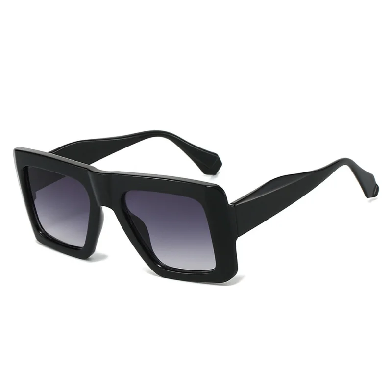 

European and American fashionable square large-frame sunglasses, personalized men's and women's decorative sunglasses