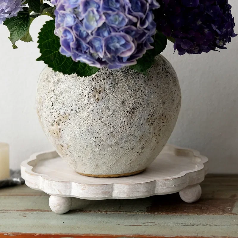 Retro Jewelry Tray for Aromatherapy Porch Key Storage Home Ornament Rack Beaded Tray Flower Pot Bracket