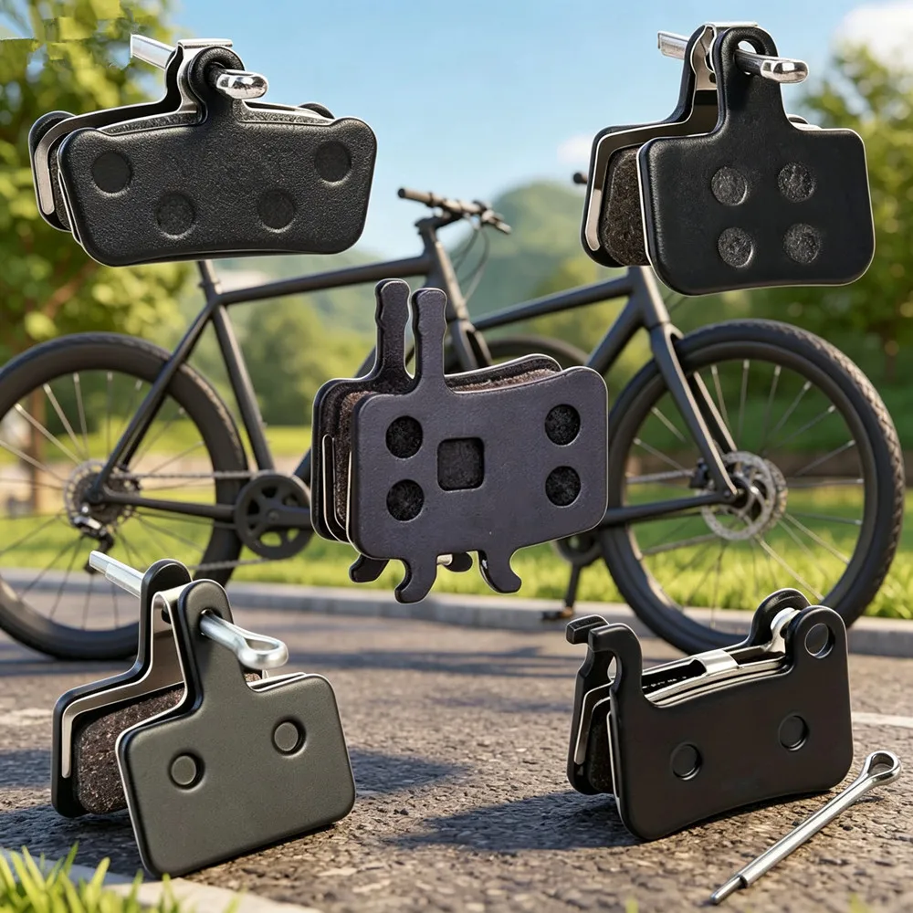Pastilhas de freio a disco semi-metálicas para bicicleta mtb, 4 peças, para bs01, shimano, hayes, sram, magura, fórmula, hope, zoom, acessórios para ciclismo