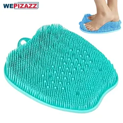 Douche Voet Scrubber Mat Terug Washer Exfoliërende Bad Wassen Pad Wandmontage Slip Zuignappen Voet Scrubber voor Douche Cleaner