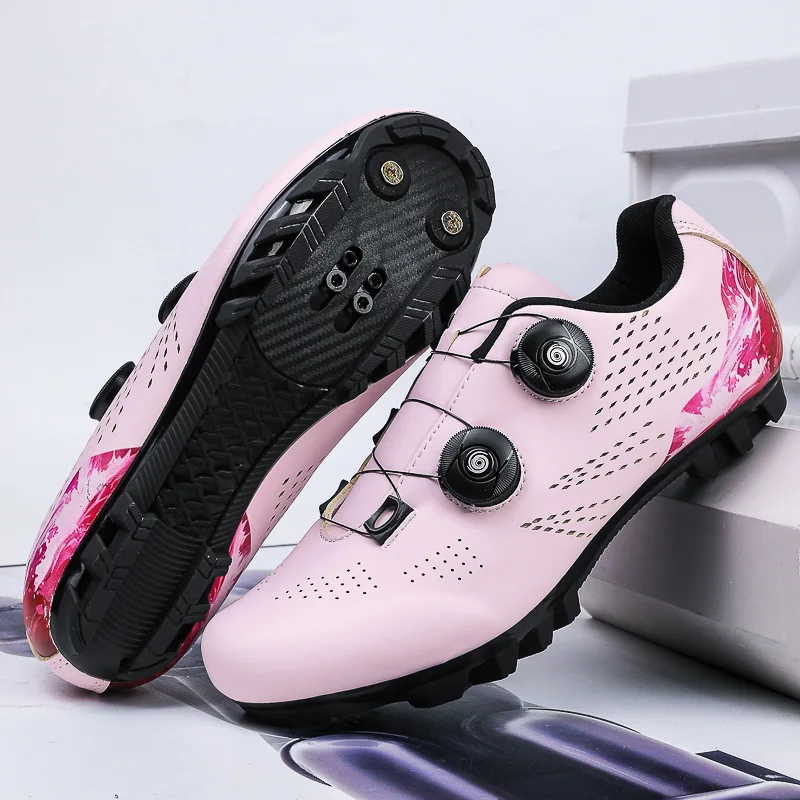 Summer Cycling Shoes Men Women Road MTB Bicycle Shoes Breathable Dual Dial Clipless Non Slip Rubber Sole Training Outdoor Gear