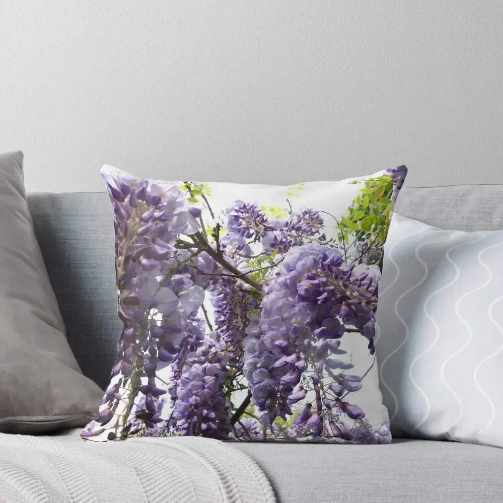 Blooming Wisteria Throw Pillow Pillows Aesthetic Rectangular Cushion Cover Sofa Cushions pillow