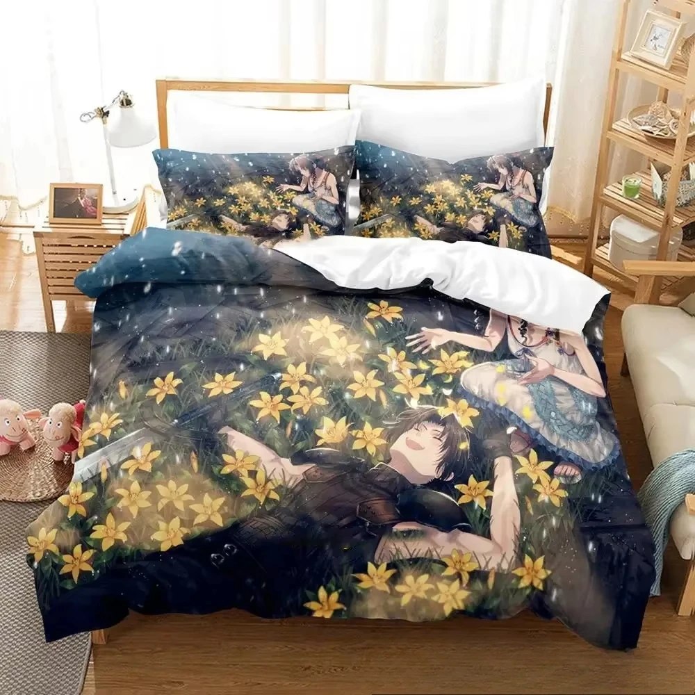 3D Print Game Crisis Core Final Fantasy VII Bedding Set Boys Girls Twin Queen King Size Duvet Cover Pillowcase Bed boys Adult