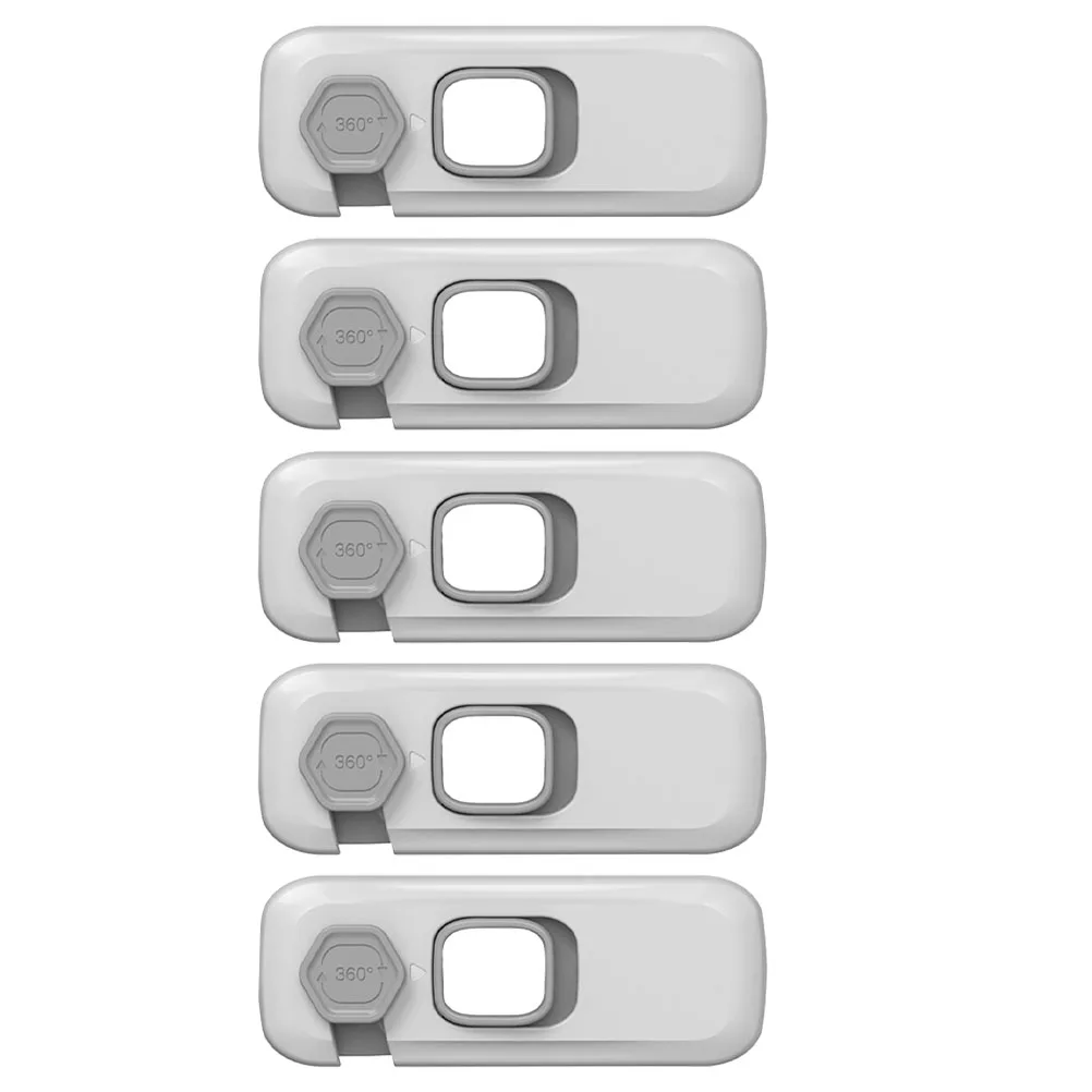 

5 Pcs Anti Pinch Locks Baby Safety Cabinet Door Latch Kids Drawer Lock ABS Material Home Appliances Furniture Protect Children