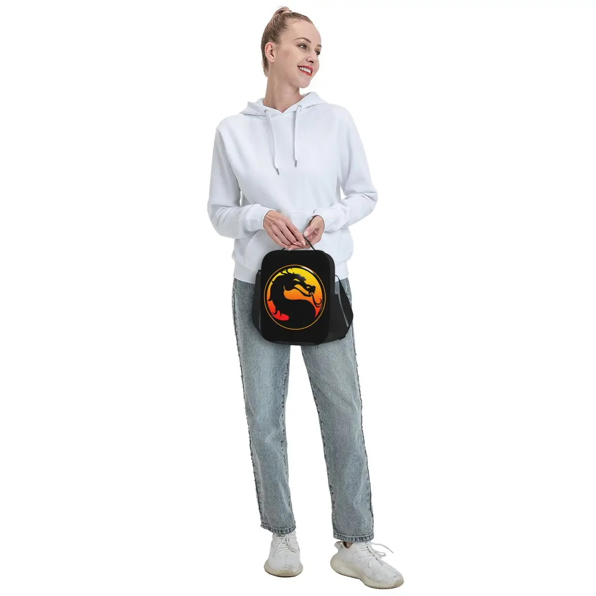 Boîtes à lunch portables avec logo Mortal Kombat Dragon pour enfants, sac isotherme, coussin étanche, refroidisseur de nourriture thermique, jeu ontariScorpion