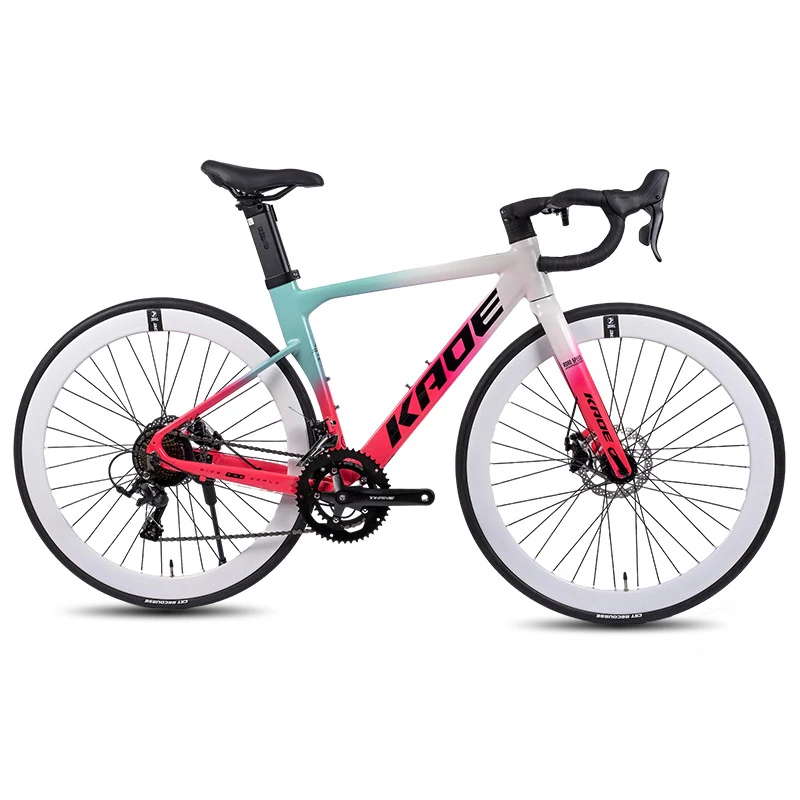 

KADE Aluminum Alloy 18 Speed Curved Handlebar Road Bike for Adult Men Women City Commuting Student Outdoor Sports Cycling