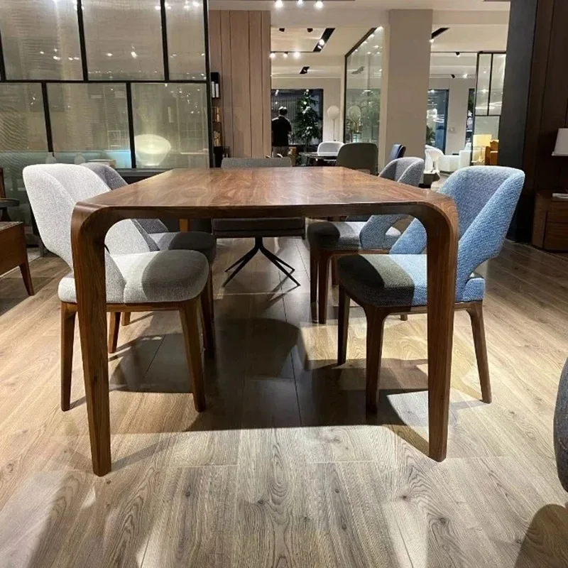 

Large Rectangular Dining Table Light Luxury Big Nordic Restaurant Clear Tables Modern Space Saving Mesas De Comedor Home Decor