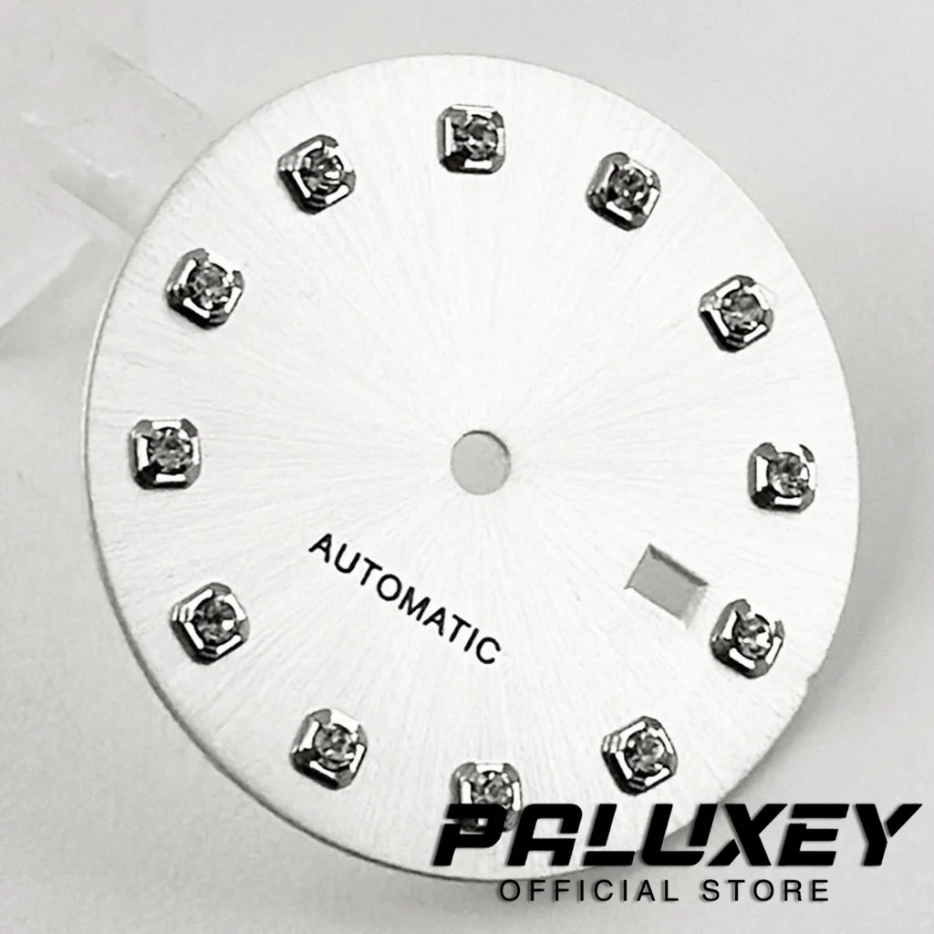 Циферблат часов 24,5 мм, детали для часов с бриллиантовым индексом Sunburst, одинарный календарь с циферблатом с датой для механизма NH05 NH06