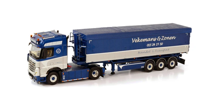 

Alloy Model Toy Gift WSI 1:50 Scale BE-NZ MB 4X2 Axle,Tarpaulin Dump Truck Construction Vehicles Diecast Toy Model 01-3479