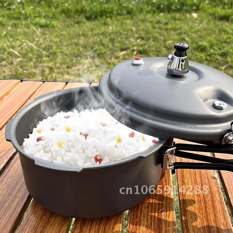 Portable Folding Outdoor Pressure Cooker Hiking Mountaineering Pressure Cooker 80kpa Plateau Cookware Camping Mini 1.8L