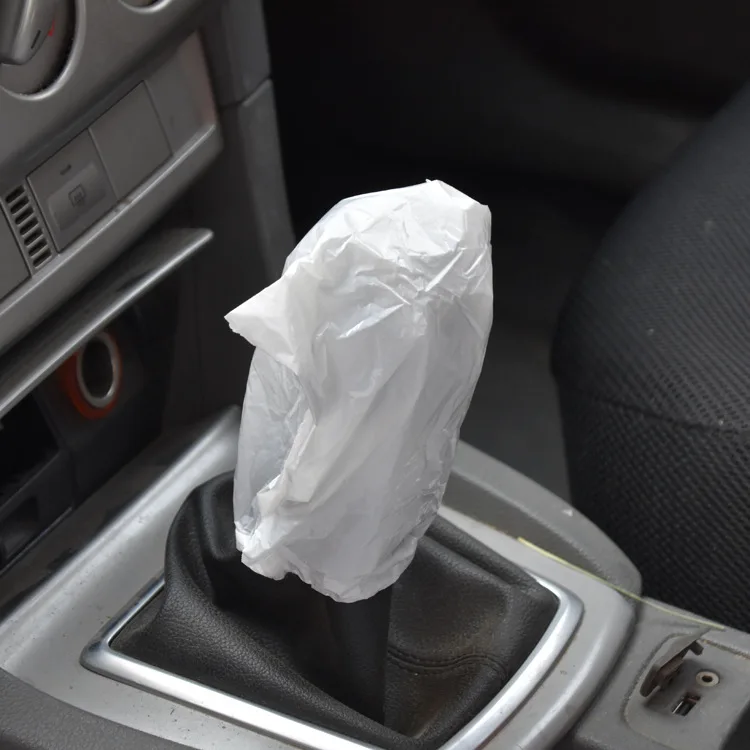 50Pcs Car Disposable Seat Cover Steering Wheel Cover Anti-Fouling Waterproof Dustproof Plastic Cover Auto Interior Supplies