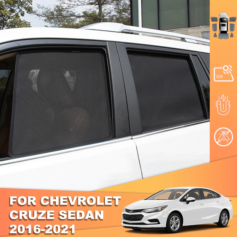 

For Chevrolet Cruze Sedan MK2 2016-2023 Magnetic Car Sunshade Front Windshield Curtain Rear Side Baby Window Sun Shade Visor