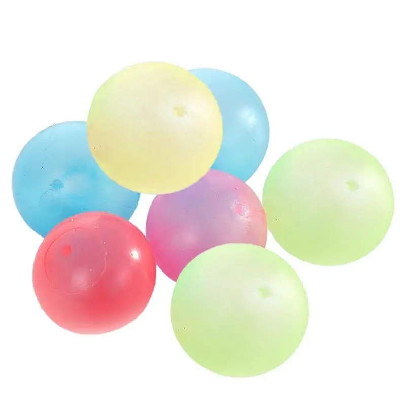 Elastic Ball Children Toy Colored Glow Bouncing Ball Squeeze Balls Kids Entertainment Games Gift Party Favor Decorations