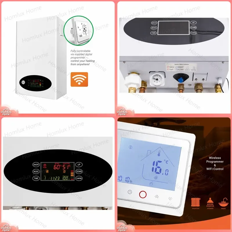 WiFi Controlled Wall Mounted Combi Boiler Inverter Heating System for Radiant Floor Heating Home Use Energy