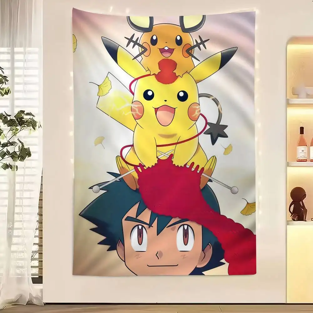 Bilibili لطيف P-Pokemon P-Pikachu لتقوم بها بنفسك قماش مزخرف جداري الفن الخيال العلمي غرفة ديكور المنزل جدار ديكور فني #5