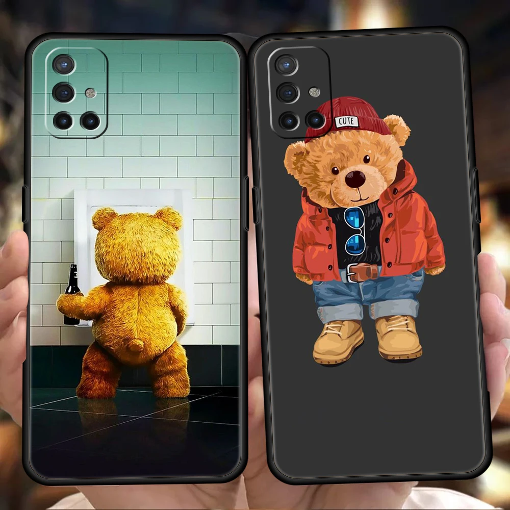 

Cartoon Bear Luxury Phone Case For Oneplus Nord N100 N200 N10 10 7 8 9 7T 8T 9R 9RT CE 2 Z Pro 5G Fundas Silicone Cover Coque