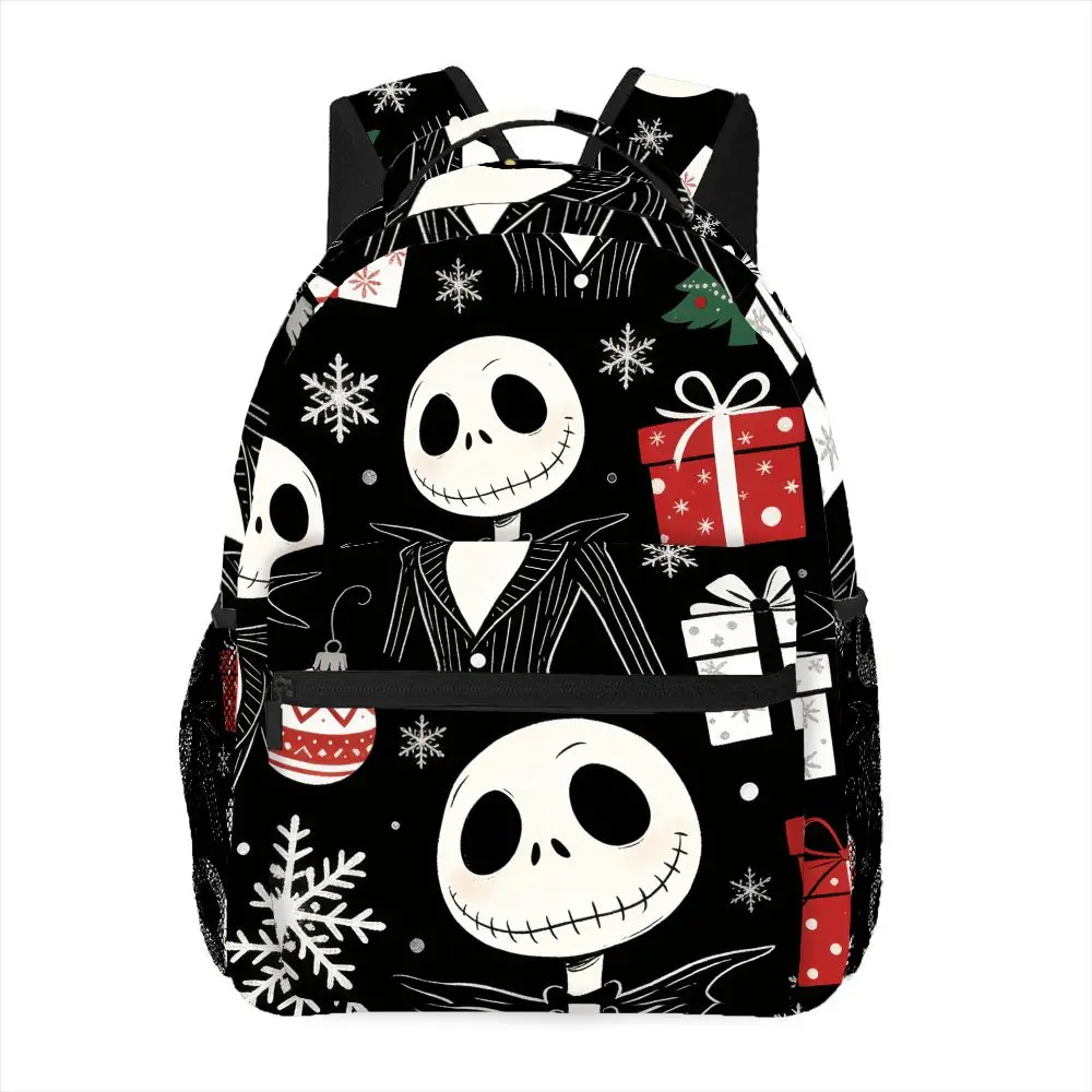 

Disney the Nightmare before Christmas Jack Skellington Print Backpack 1pc Dark Color Zipper Closure Adjustable Shoulder Straps