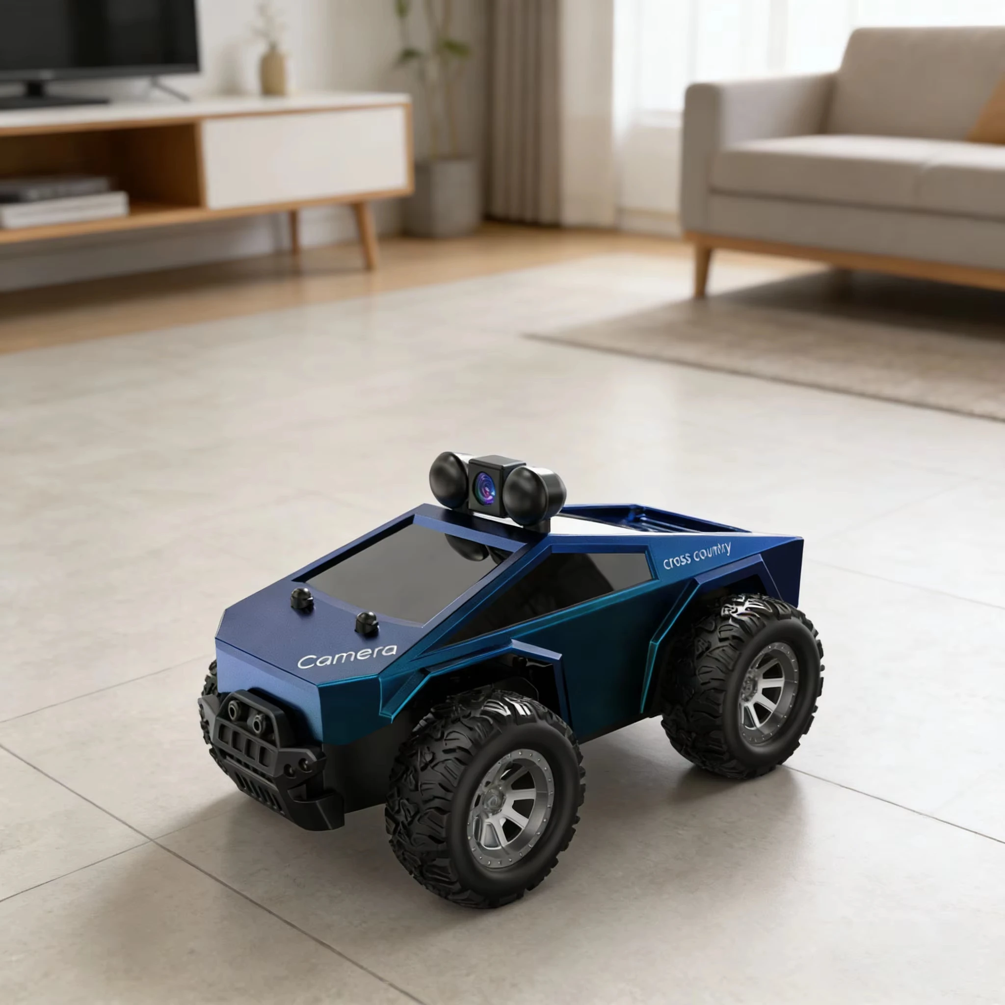 KF29 1:28 RC Car FPV HD Camera 2.4G WiFi APP Control High Speed Drift Tesla Truck Remote Control Racing Car Electric Kids Toy view 3