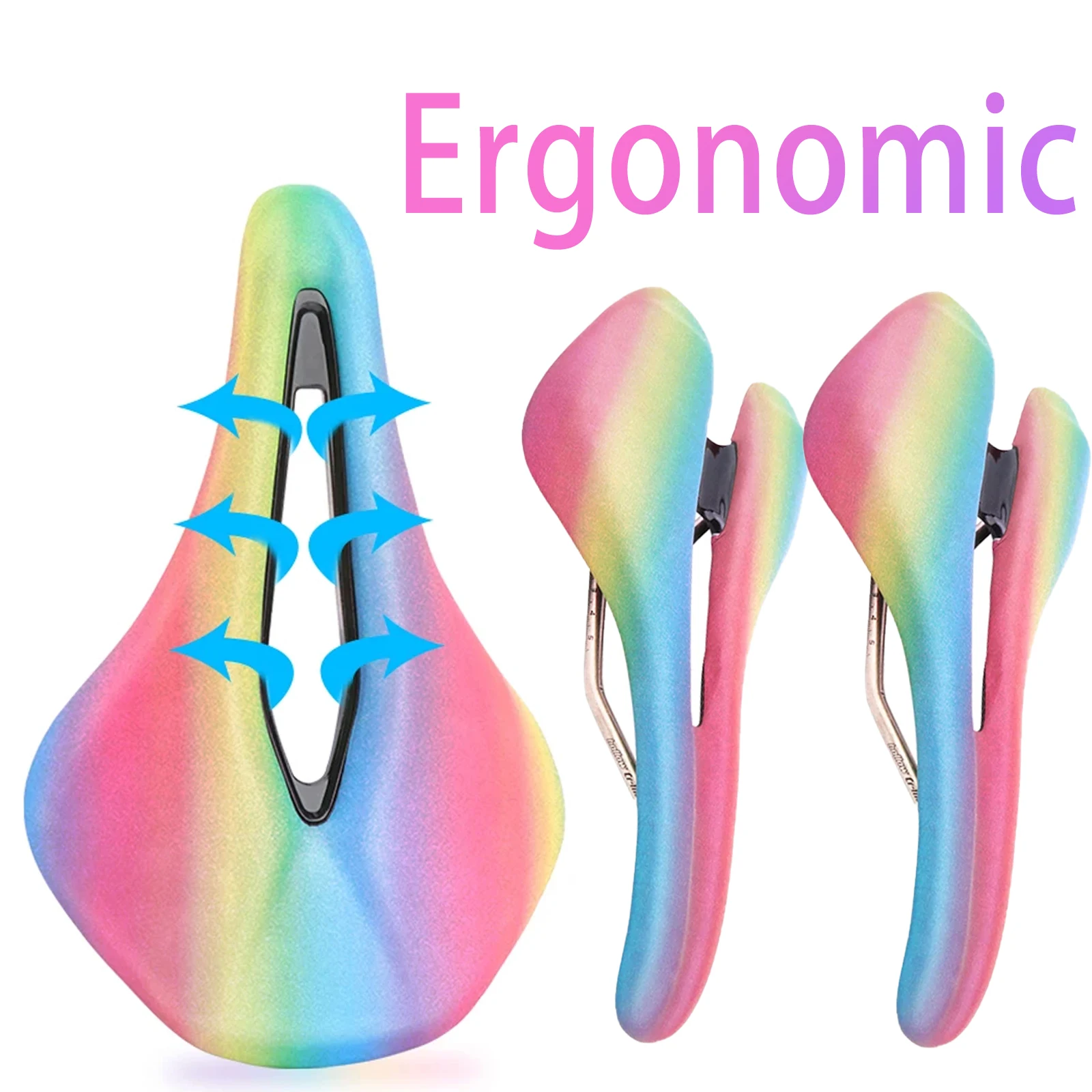 

Красочное велосипедное седло, велосипедное седло, эргономичное удобное сиденье, антистатическая подушка сиденья для шоссейного Mtb велосипеда