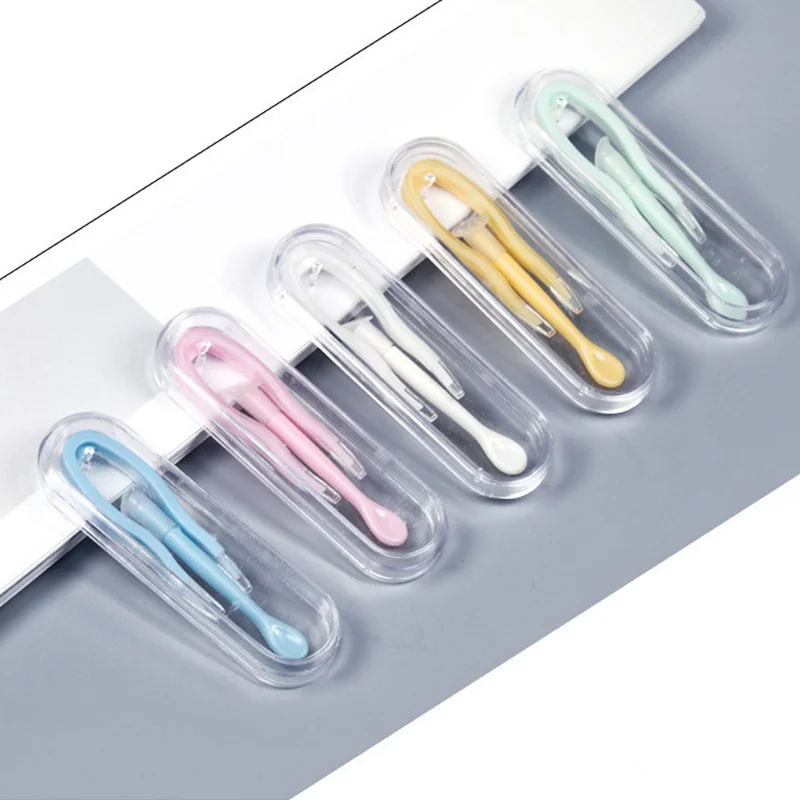 1 Set Multicolor Contact Lenses Wearer Portable Silicone Contact Lenses Tweezers Lens Inserter Remover Mini Suction Cup Tools