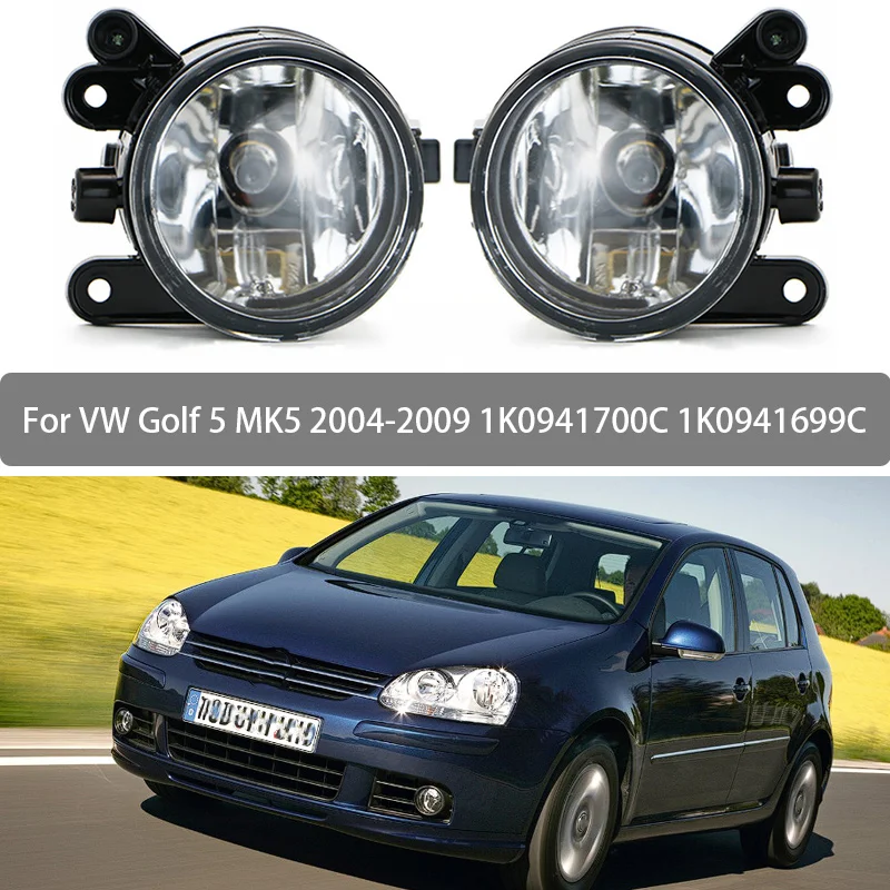 For VW Golf 5 MK5 2004 2005 2006 2007 2008 2009 Fog Lamp Assembly Front Bumper Anti Fog Light 1K0941700C 1K0941699C