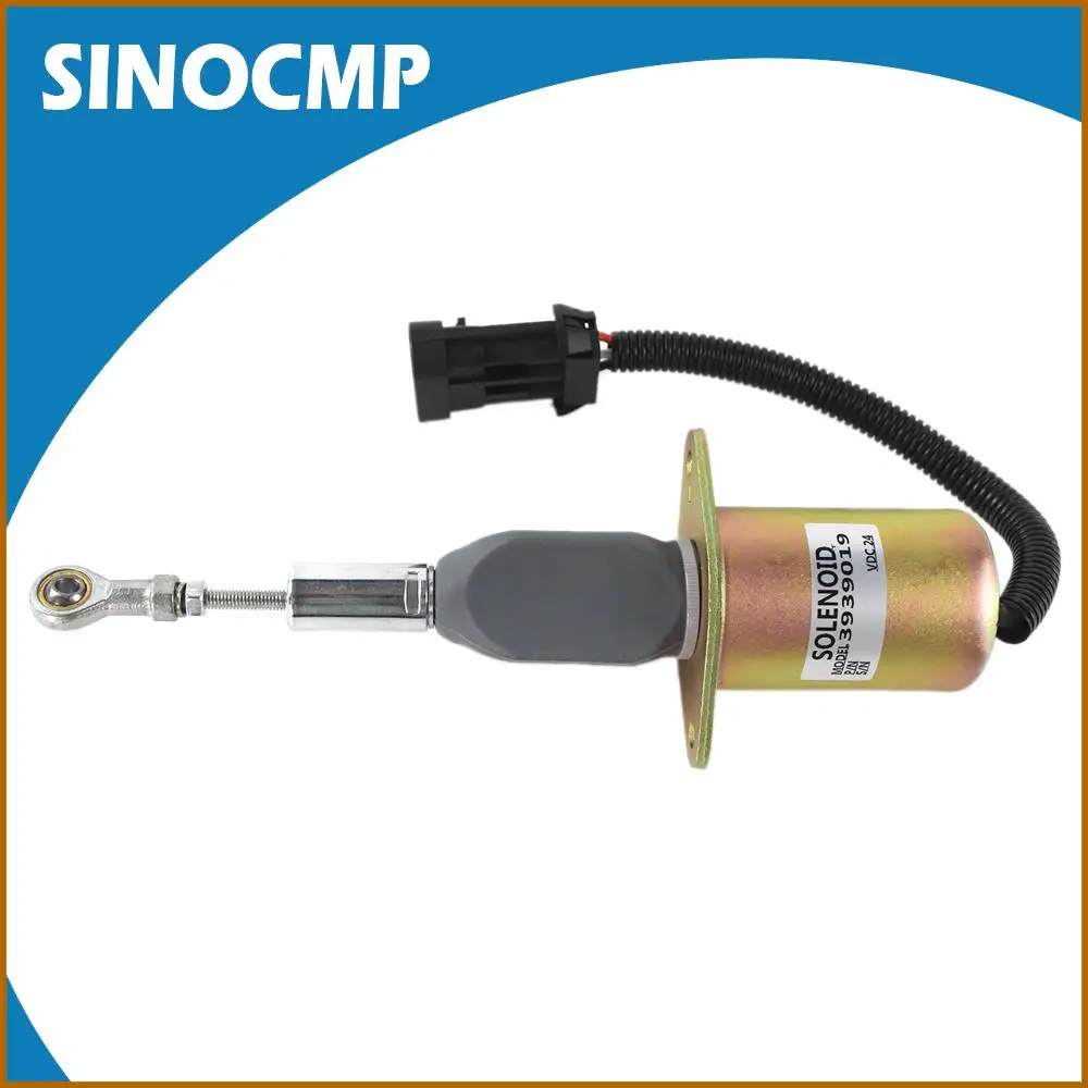 

1pc Fuel Shut Off Solenoid/Shutdown Solenoid 3939019, SA-4889-24, SA-5006-24, 3964622 For Cummins Heavy Equipment Excavator