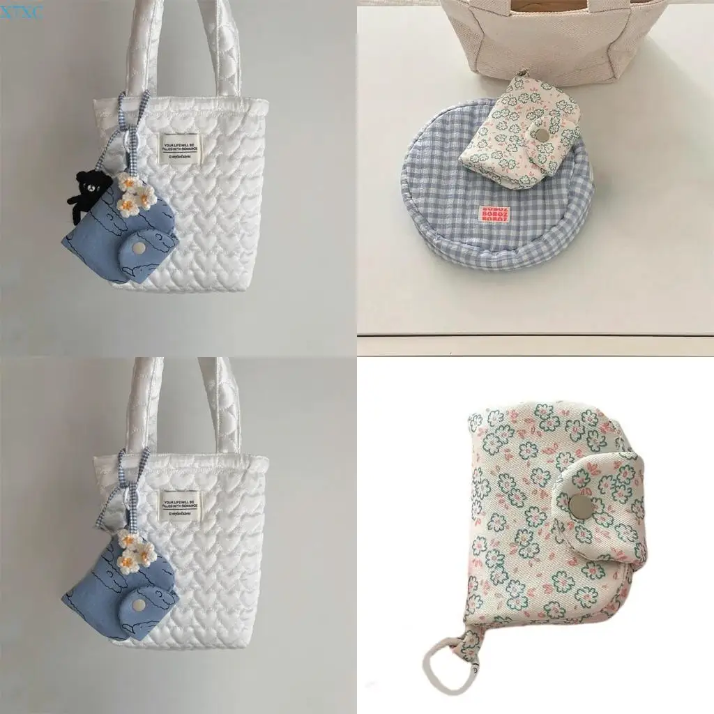 

X7XC Coin Purse Flower Small Storage Bag Lovely Rabbits Change Purse Small Wallet
