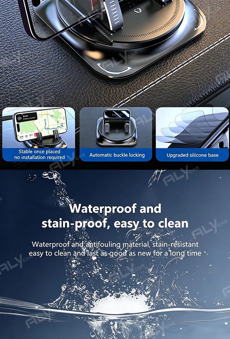 Universelle Auto-Handyhalterung Rutschfester Silikon-Armaturenbretthalter 360° ° Drehbarer Head-Up GPS-Navigationsständer für iPhone Xiaomi Ultra – Detail 10