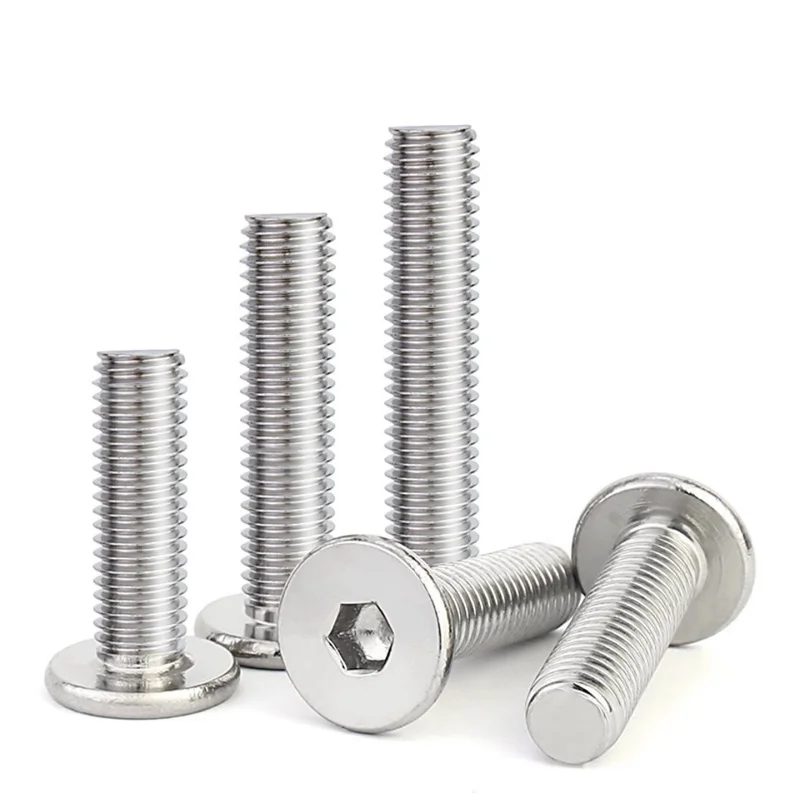 304 الفولاذ المقاوم للصدأ شقة رئيس مسدس المقبس المسمار عرافة مسدس المقبس رقيقة جدا سوبر منخفضة المسمار M2 M2.5 M3 M4 M5 M6 M8 M10 M12 #5