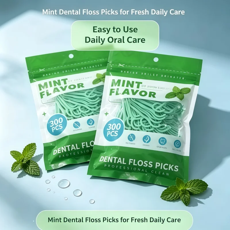 2026 Hot-selling 300PCS/600PCS of mint adult dental floss sticks - ultra-fine dental floss home set - portable dental floss