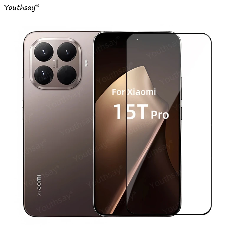 6in1 زجاج لهاتف Xiaomi 15T Pro غطاء كامل من الزجاج المقسى Xiaomi 15T Pro واقي للشاشة HD عدسة الهاتف فيلم Xiaomi 15T Pro