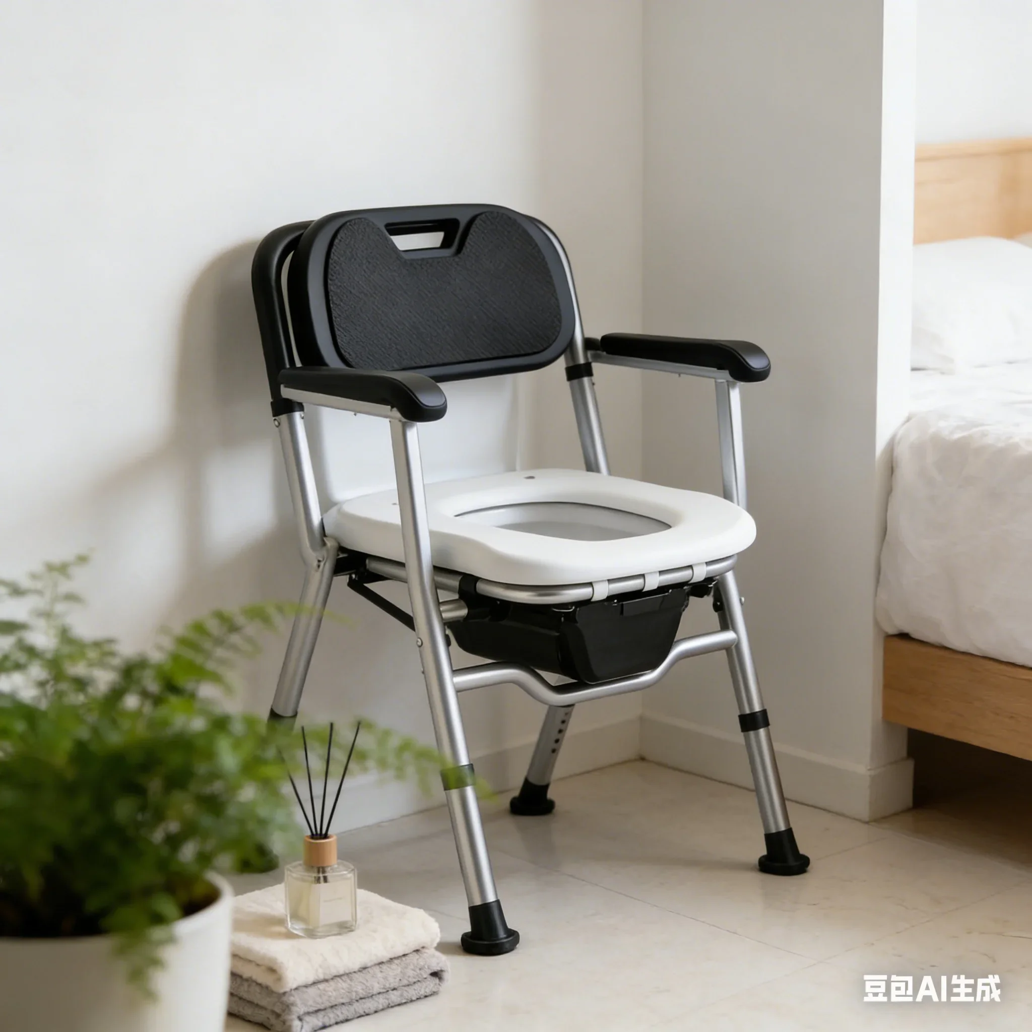 AOLIVIYA Non Slip Folding Bath Safety Seat, Elderly Commode Chair for Bathroom Pregnant Women Shower Lift Medical Stool B284716
