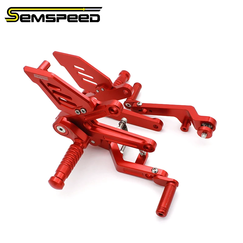 SEMSSPEED Motorcycle CNC Raised Footpegs For QJmotor SRK 800RR SRK 800RS Aftermarket Extended Footpegs Anti-Slip