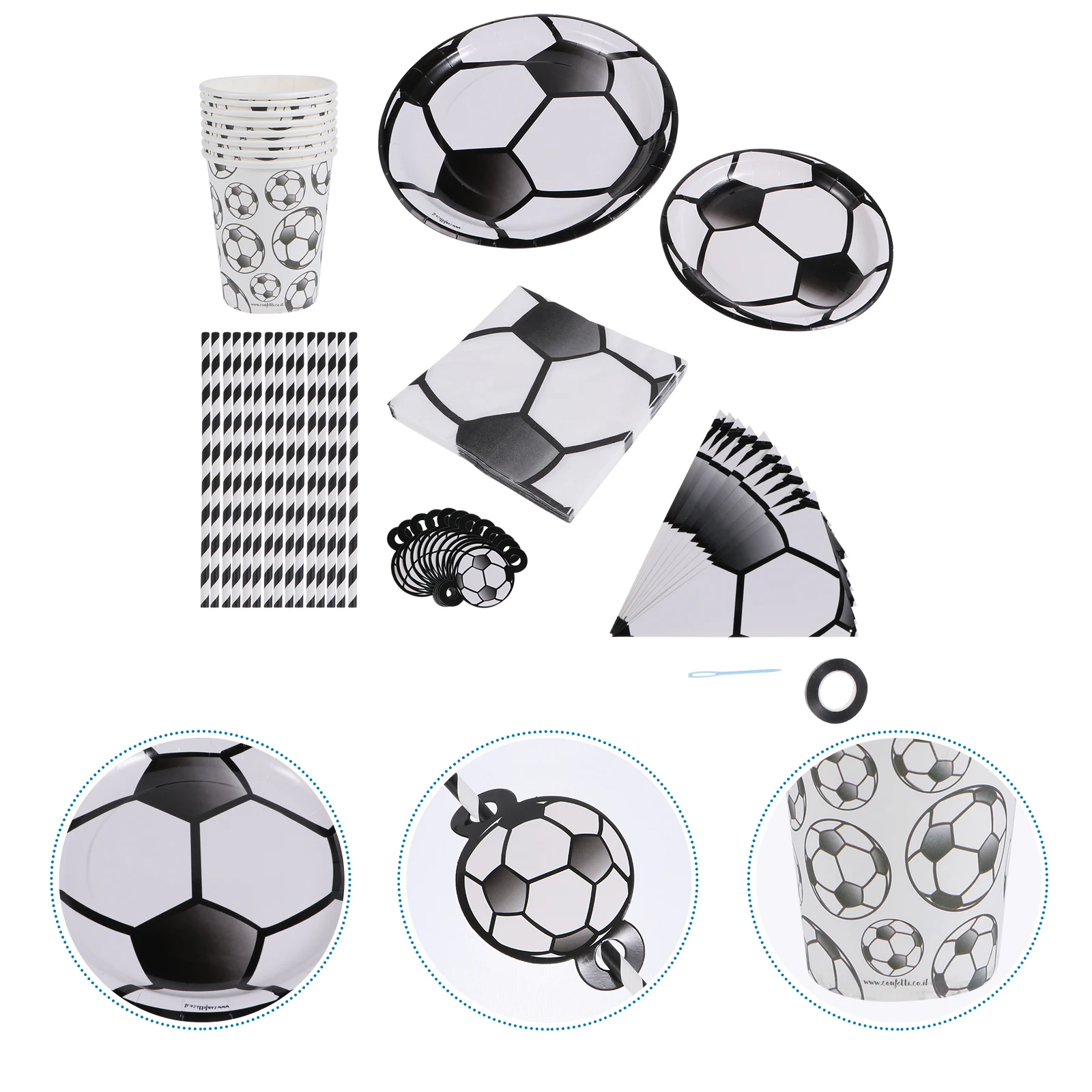 

Football Tableware Decoration Set Birthday Party Supplies Paper Cup Supply Dish