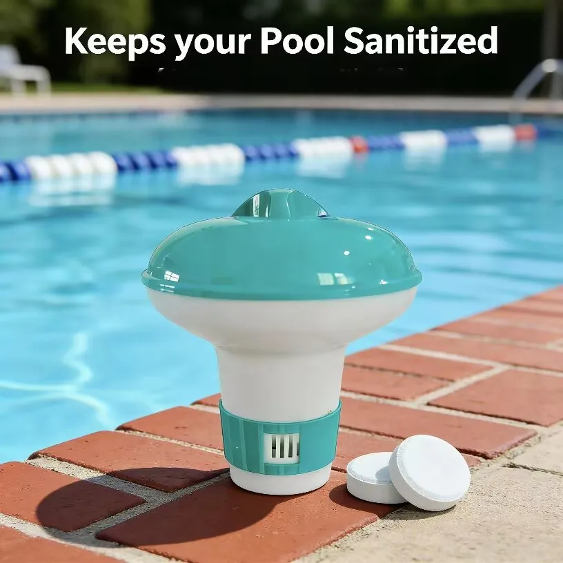 

Floating Swimming Pool Chemical Floater Chlorine Bromine Swimming Dispenser Tablets