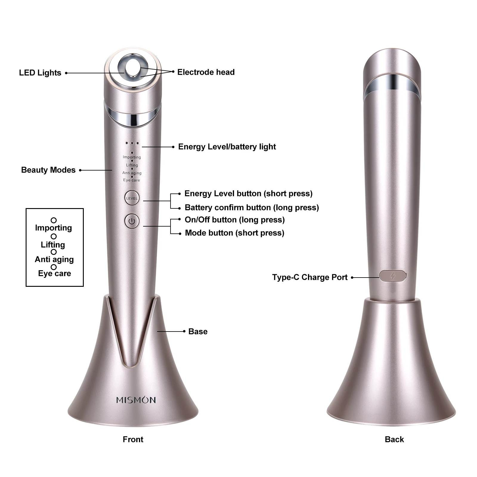 Multifunctionele Pulse Face Lifting Radiofrequentie Huidverstrakking Gezichtsoog Rf Schoonheidsapparaat Gezichtsmachine