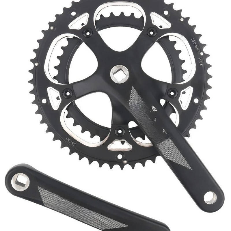 

Square hole dental disc crank 9-speed 10-speed bicycle dental disc 39/56T road car double disc