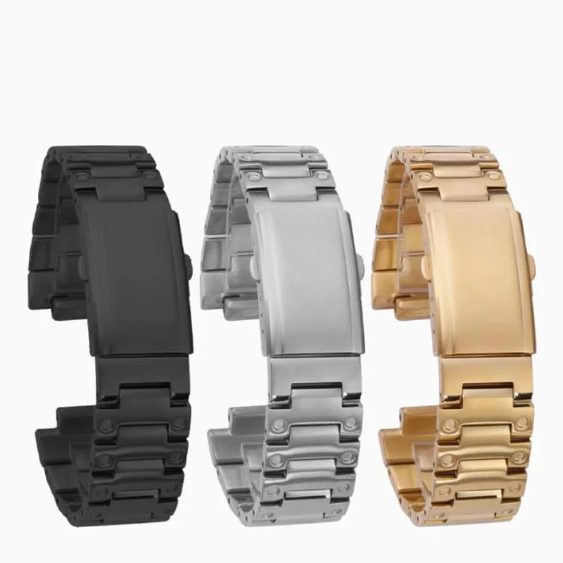 DW5600 mod kit for Casio3229 DW-5600 5610 case+strap Metal case modification for men GW-M5610 GW-B5600 Stainless Steel band case
