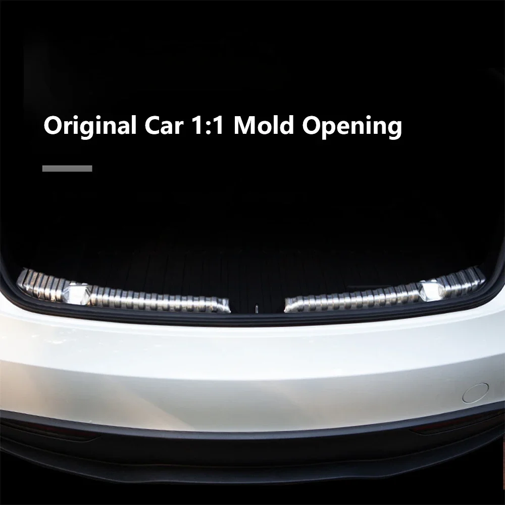 

Пороговая полоса багажника для Tesla Model 3 Highland 2024, металлические коврики, защита порога, защита багажника, защита от царапин, аксессуары