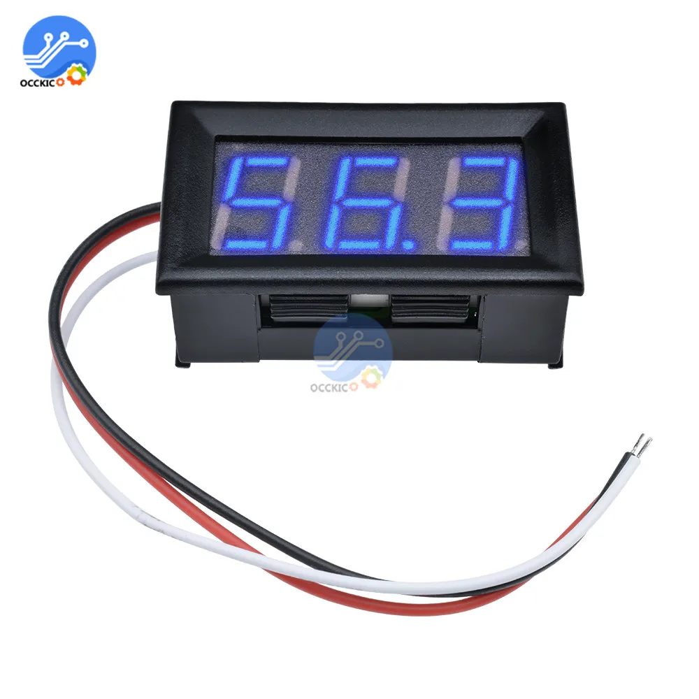 0.56\'\' Mini LED Digital Voltmeter Detector DC 0-100V 12V 24V Voltage Capacity Monitor Volt Panel Tester Meter For Motorcycle Car