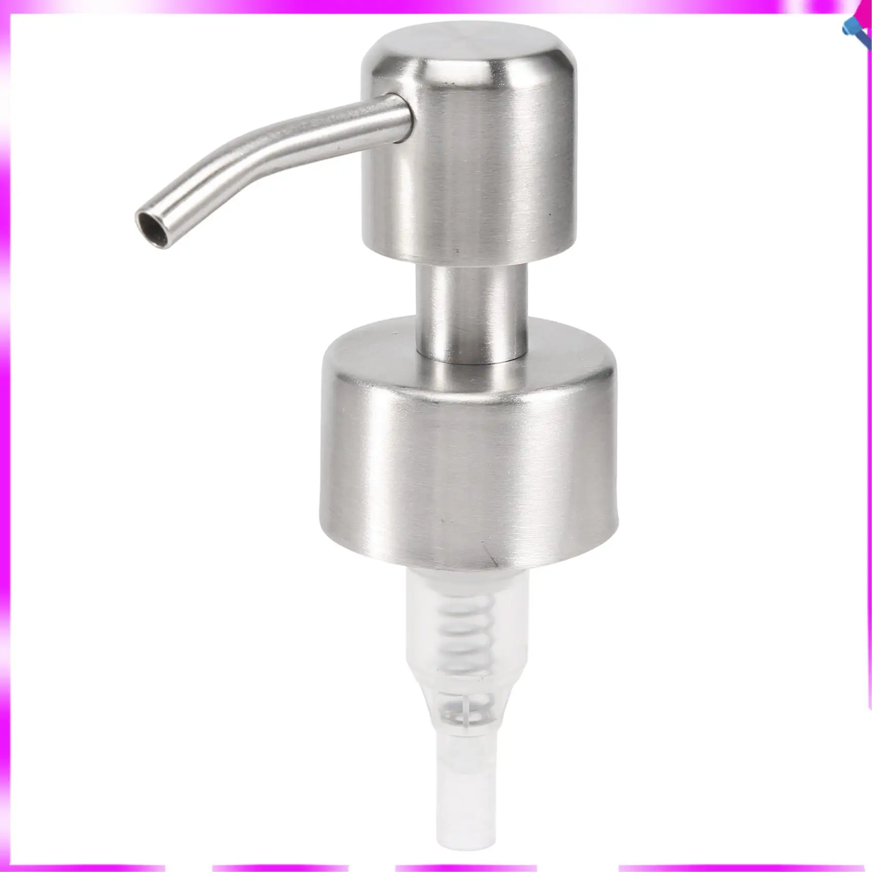 N96R 5Pcs Stainless Steel Soap Pump Replacement 28 Teeth Metal Bottle Nozzles Lotion Dispenser Head