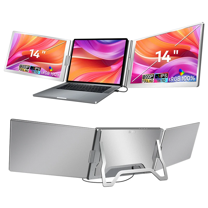 2026 Hot Selling Laptop Screen Extender S688 Pro FOPO Plug and Play 1080P 100% SRGB Portable Monitor