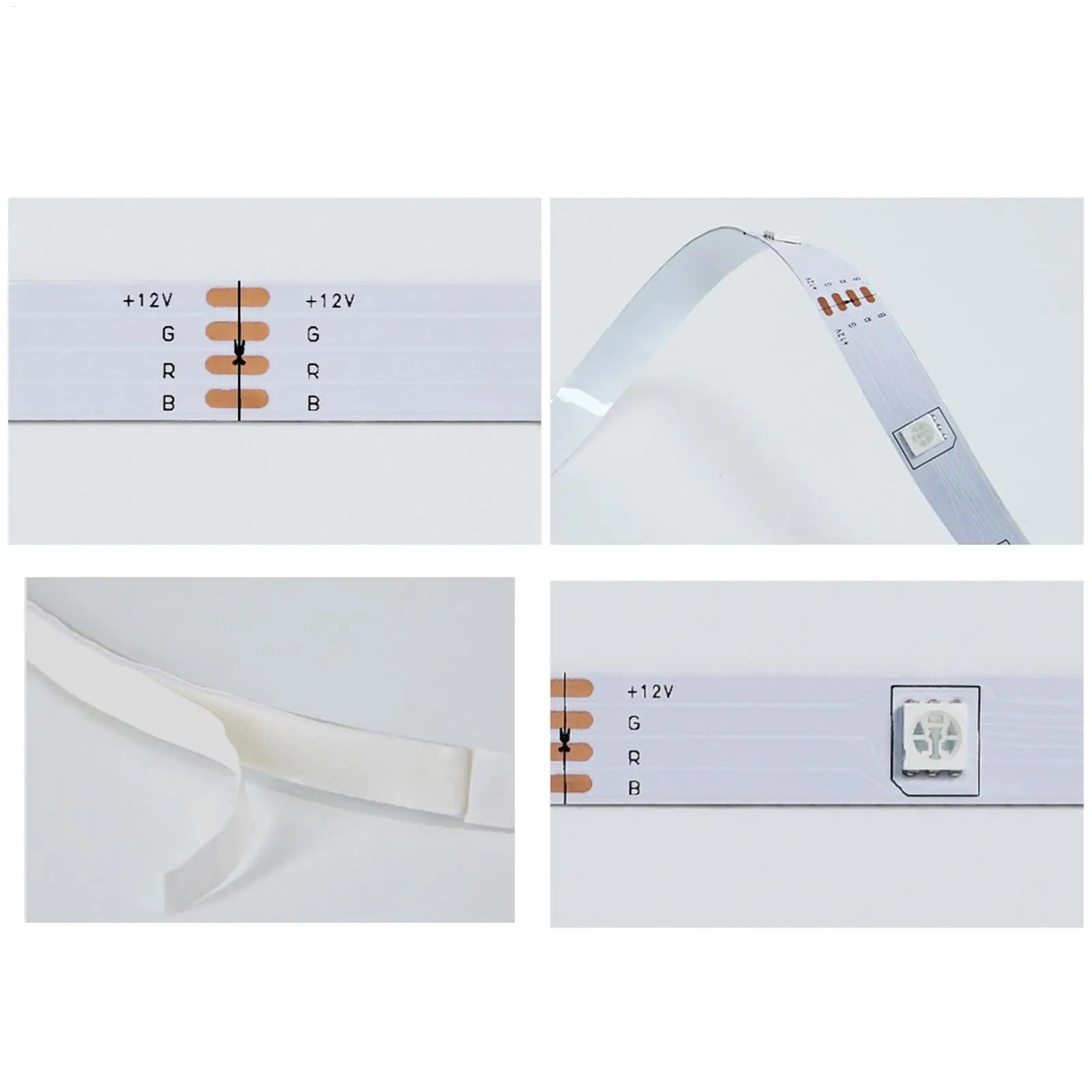 

LED Lights Strip Color Changing 12V Music Syncing Remote Control Adhesive 2m Indoor Bedroom LED Tape Lights For Living Room