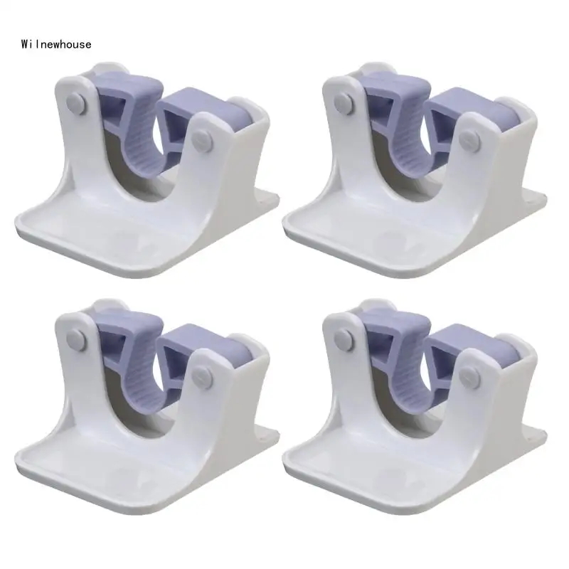 

4 Units Wall Hanging Mop Grippers No Drilling Self Adhesive Broom Holder Rack Dropship