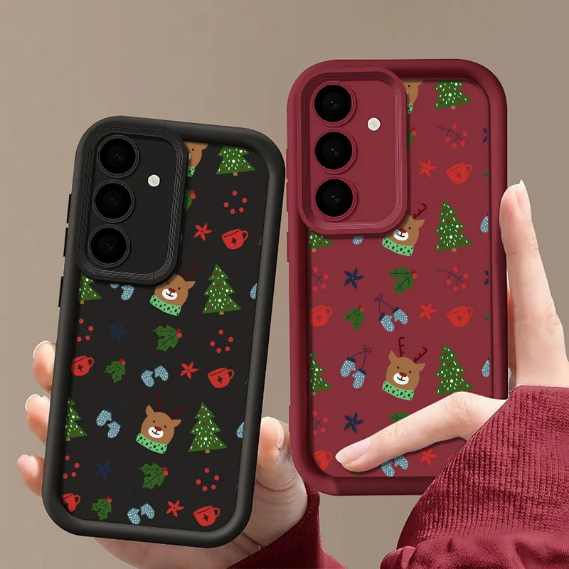 Custodia per telefono di Natale del fumetto per Samsung Galaxy A56 A16 A17 A36 A26 A55 A54 A15 5G S24 S25 FE S24 S23 S22 Ultra S25 Edge Cover