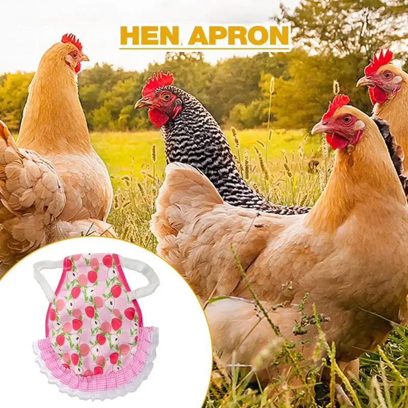 Chicken Apron Feather Protection Reflective Chicken Clothes Hen Saddle Poultry Protector Farm Animal Supplies Pet Clothes