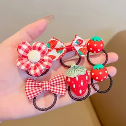 6/10 Pcs Baby Girls Flower Bow Hair Scrunchies  Cute Soft Elastic Hair Bands Sweet Toddler Kids Hair Accessories for  Daily Wear