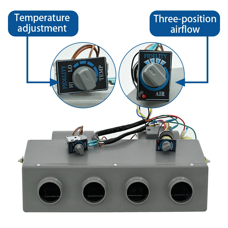 406Universal 24V Ar Condicionado Robustos Materiais ABS Unidade Evaporadora de Aquecimento e Refrigeração 12V para Caminhões, Vans e Motorhomes